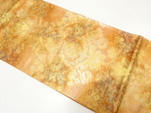 花更紗模様織り出し　袋帯